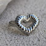 Coral Silver Ring